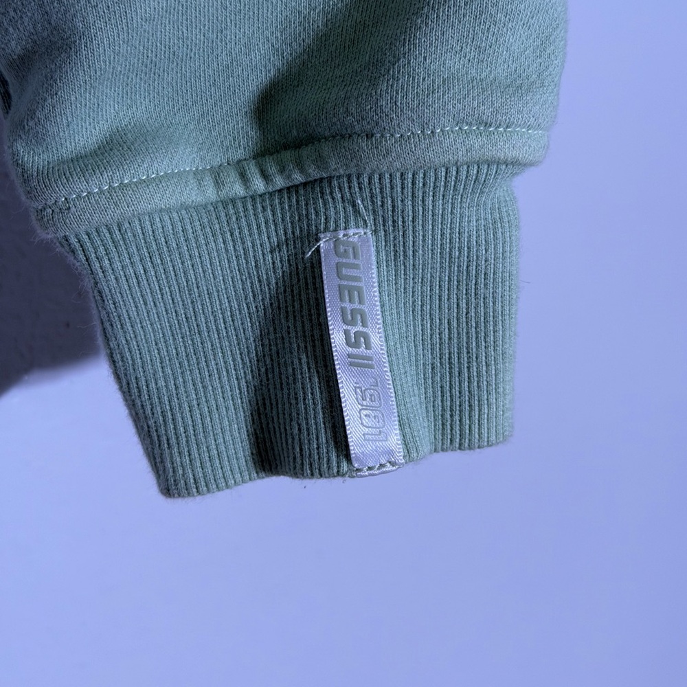Guess Green and White Ombre Cropped Hoodie - Picture 2 of 8